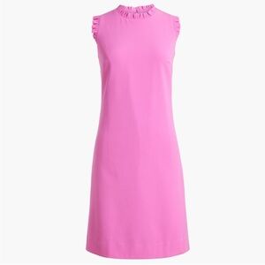 J crew ruffle neck suiting dress pink size 2 NWT
